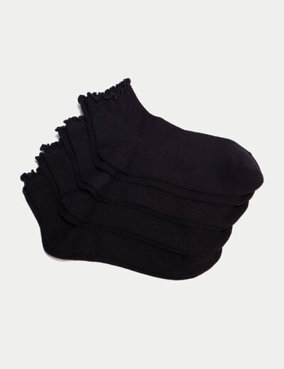 Lot de 4 paires de chaussettes noir femme