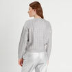 Pull manches longues gris argent femme