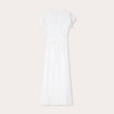 Robe longue évasée cache-coeur ecru femme