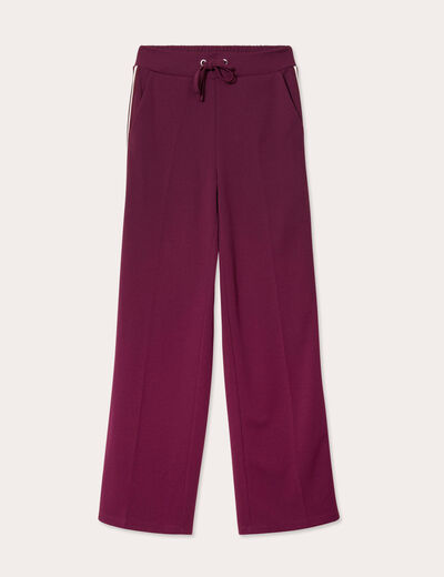 Pantalon large style jogging prune femme