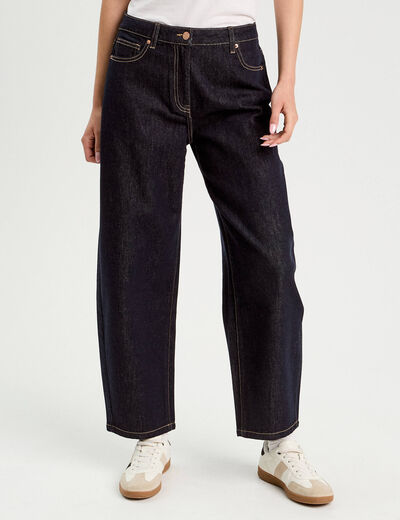 Jeans barrel 7/8ème denim brut femme