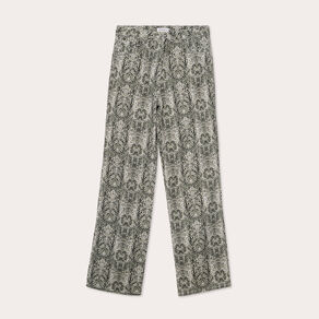 Pantalon large vert kaki femme
