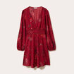 Robe &eacute;vas&eacute;e d&eacute;tails clout&eacute;s rouge fonc&eacute; femme