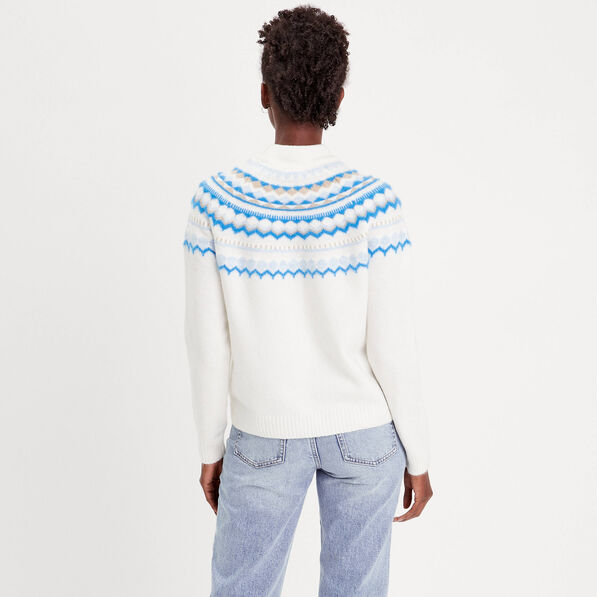 pull col montant ecru femme Pull col montant ecru femme