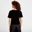 Gilet droit court manches courtes noir femme