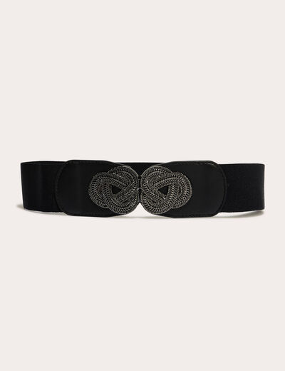 Ceinture élastiquée noir femme