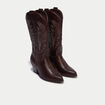 Bottes esprit western marron femme