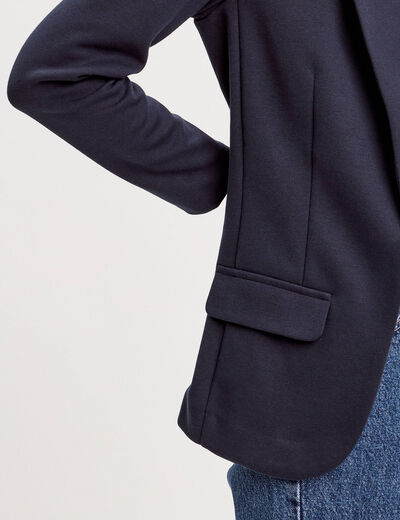 Veste blazer cintrée bleu marine femme