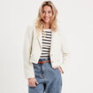 Veste droite boutonnée ecru femme