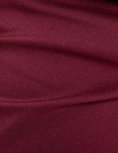 Pantalon cigarette ceinturé violet foncé femme