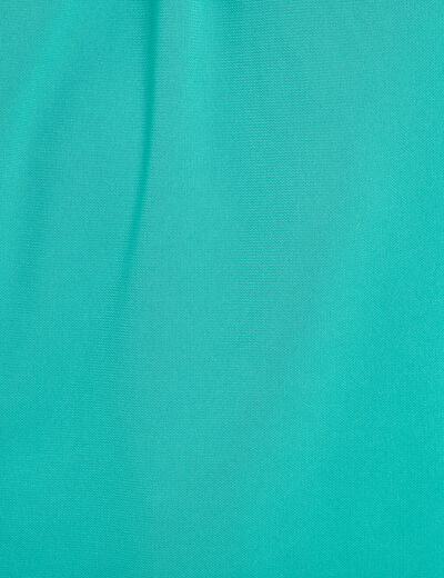 D&eacute;bardeur col avec anneau vert femme