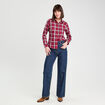 Chemise manches longues rouge femme