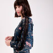 Robe droite dos nou&eacute; bleu p&eacute;trole femme