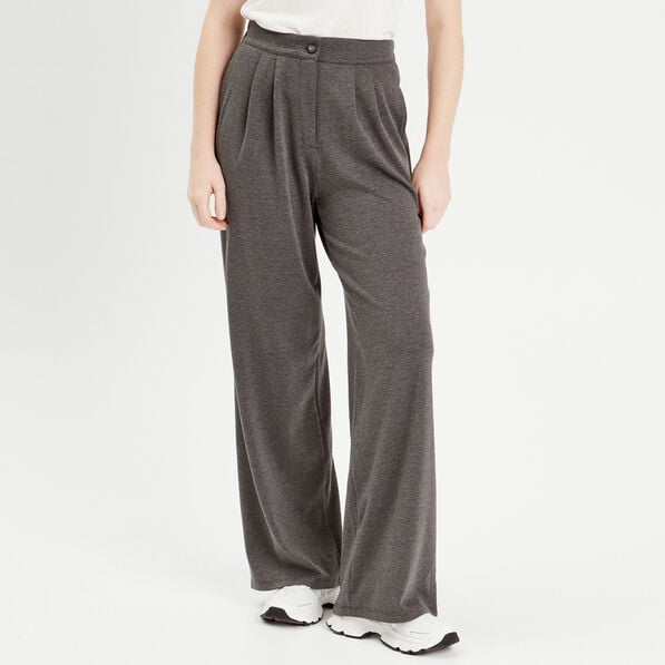pantalon city large fluide gris clair femme Pantalon city large fluide gris clair femme