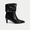 Bottes aspect daim noir femme