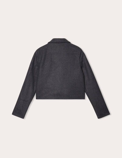 Veste zippée gris foncé femme
