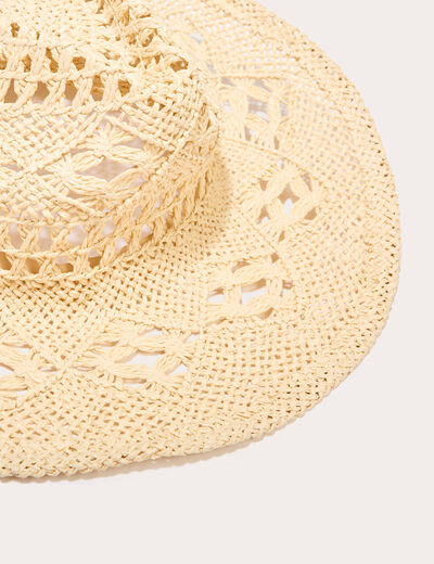 Chapeau d'été tressé sable femme