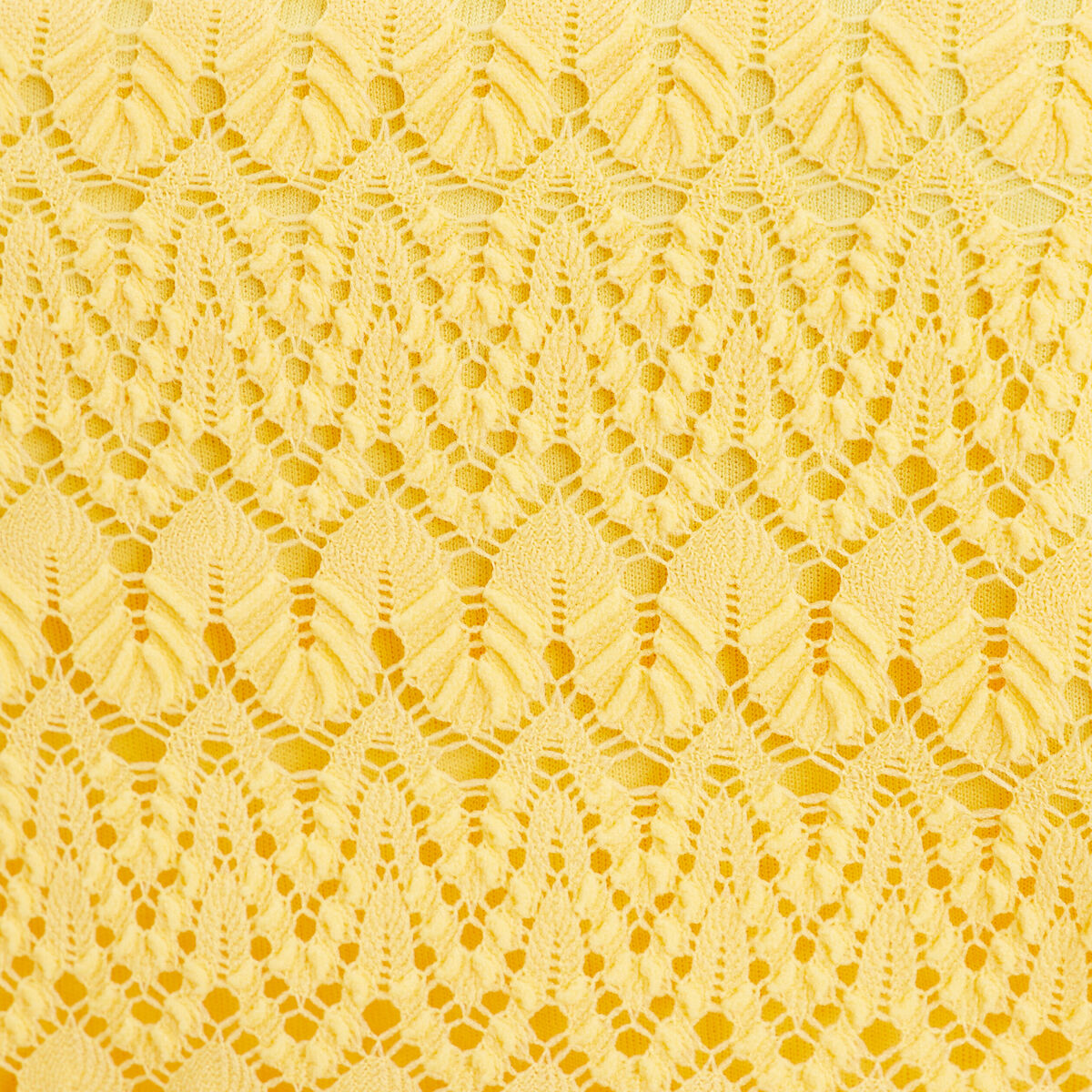Débardeur aspect crochet jaune pastel femme