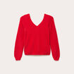 Pull d&eacute;tails coeur rouge femme