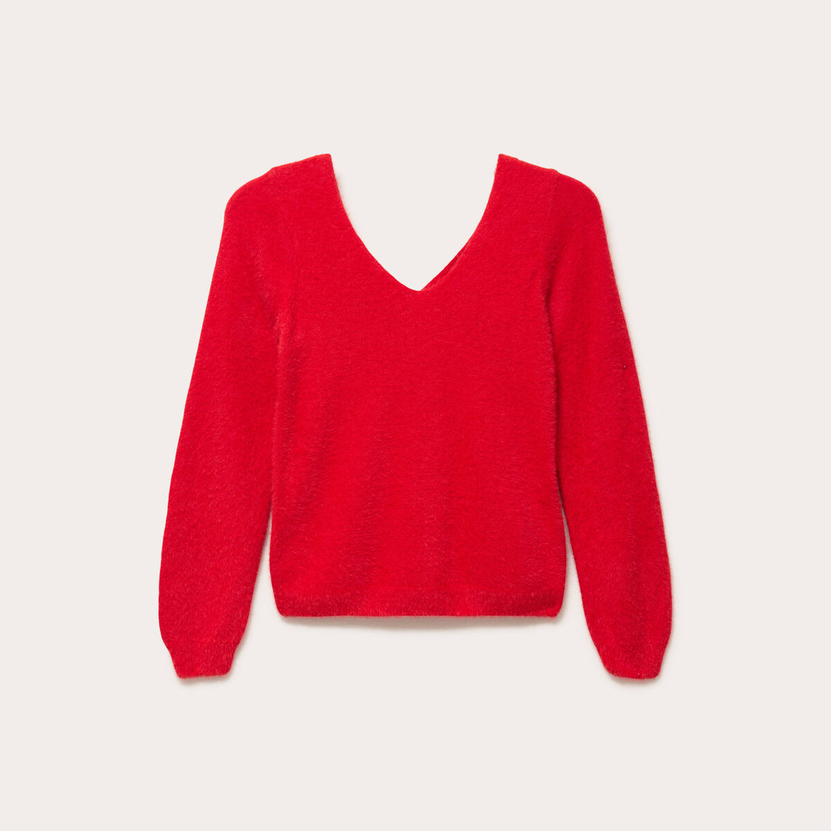 Pull d&eacute;tails coeur rouge femme