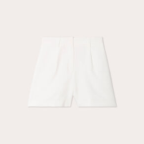 short ajuste avec pinces ecru femme Short ajusté avec pinces ecru femme