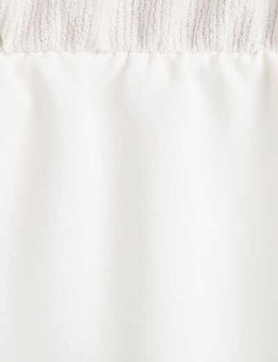 Blouse bretelles fines ecru femme