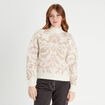 Pull col montant ecru femme
