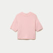 Pull manches courtes rose clair femme