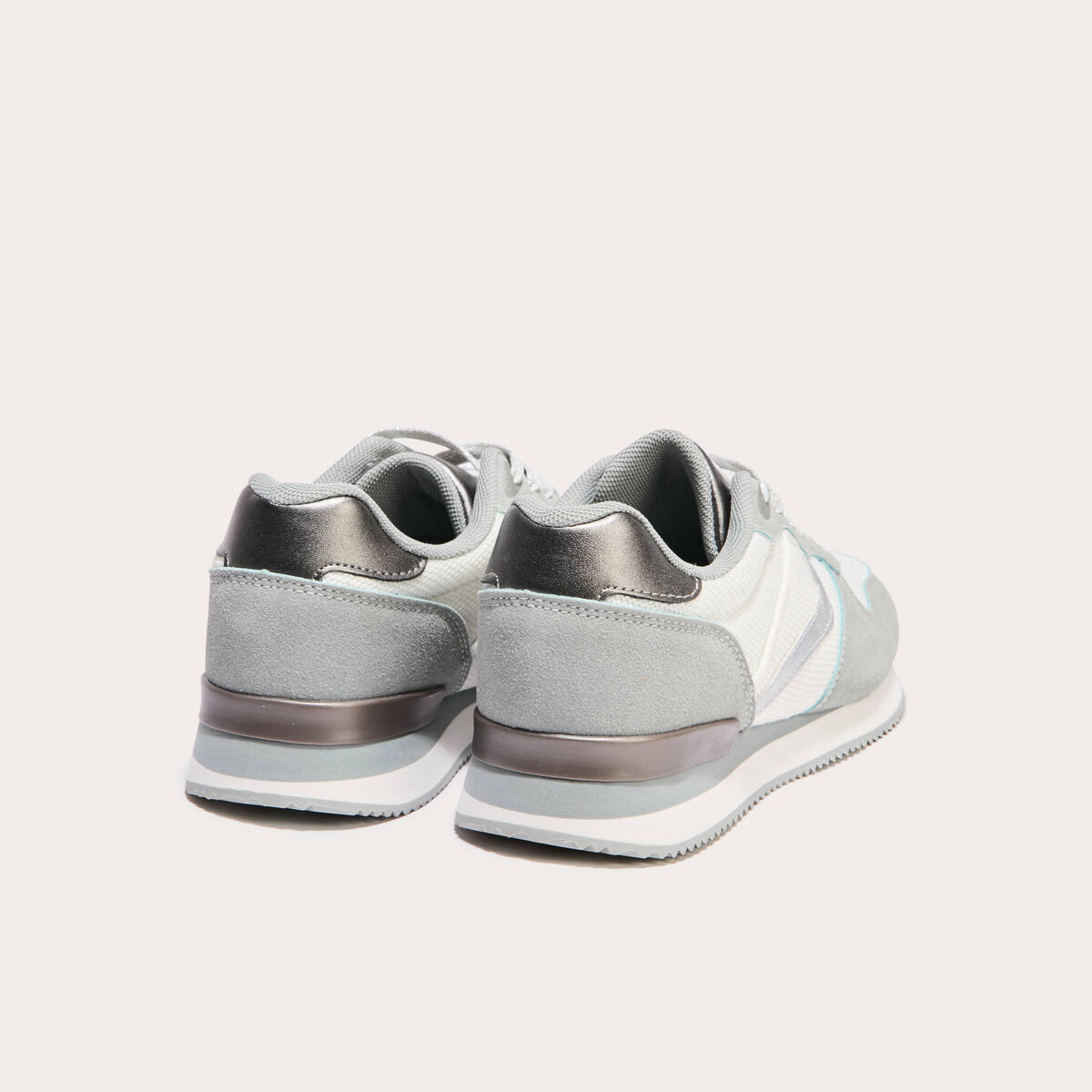 Sneakers plates bleu canard femme