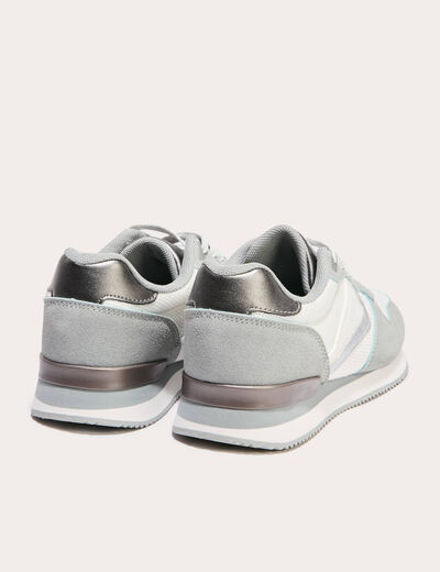 Sneakers plates bleu canard femme