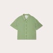 Chemise manches courtes vert kaki femme