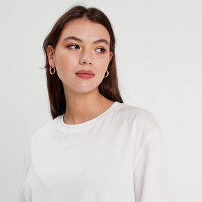T-shirt manches courtes blanc femme