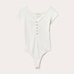 Body manches courtes ecru femme