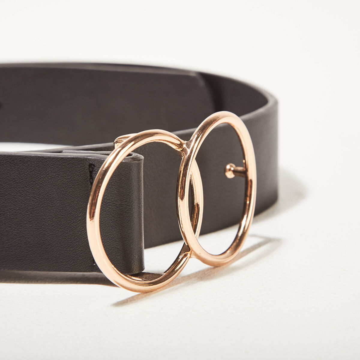 Ceinture avec boucle noir femme