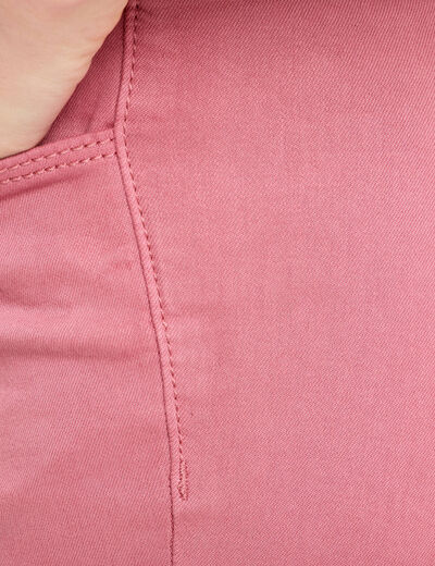 Jeans slim 5 poches vieux rose femme