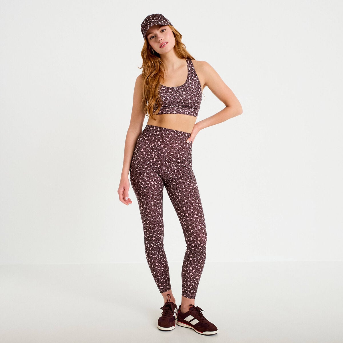 Legging taille haute activewear violet femme
