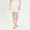Jupe évasée broderie anglaise ecru femme