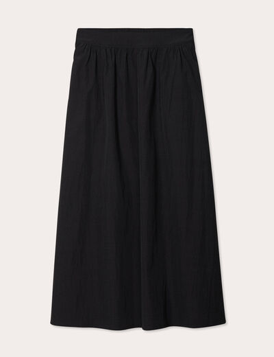Jupe longue évasée noir femme