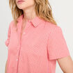 Chemise manches courtes rose corail femme