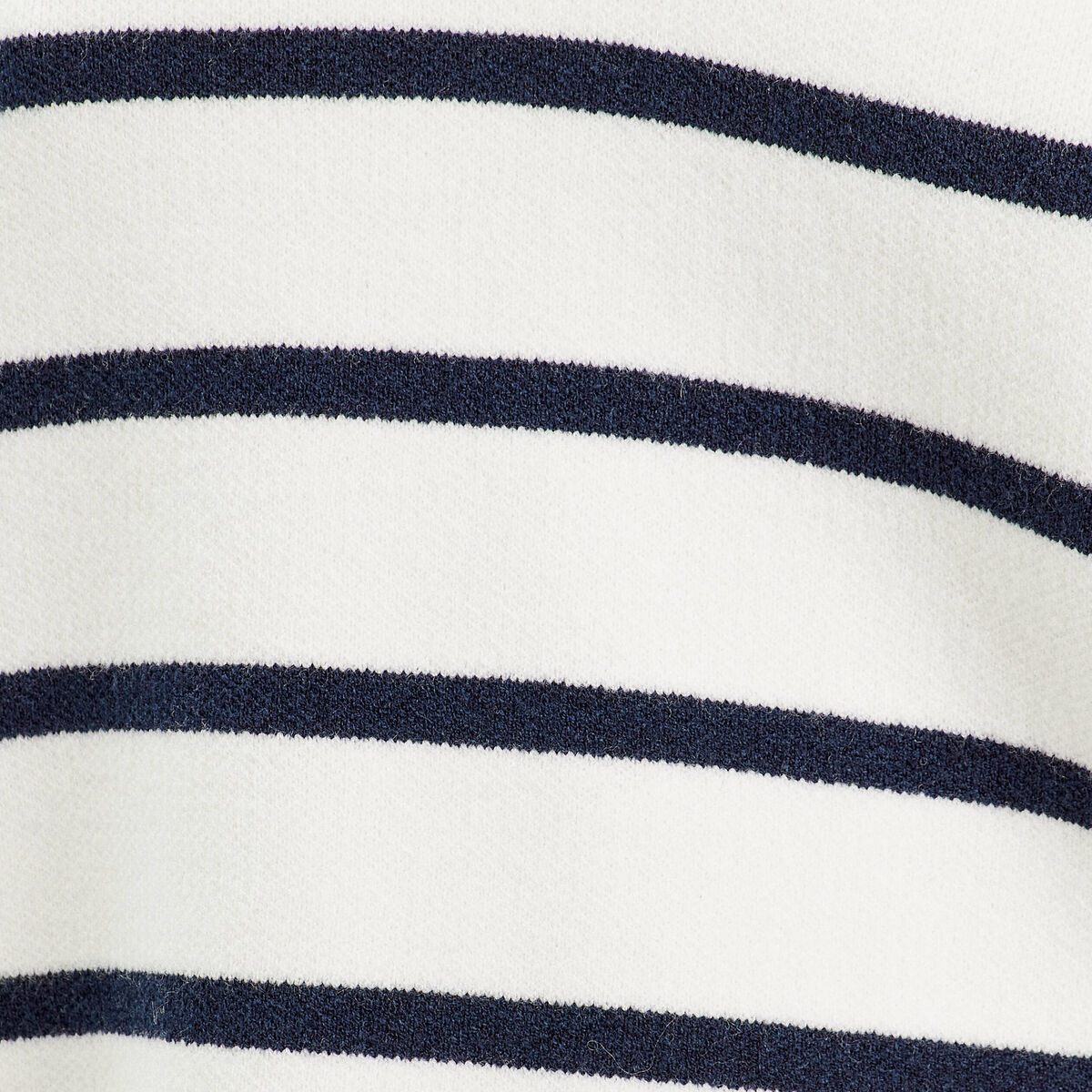 Pull manches longues col polo ecru femme