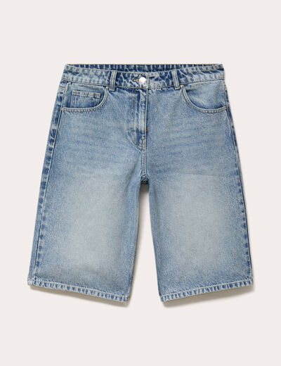 Bermuda en jean denim triple stone femme