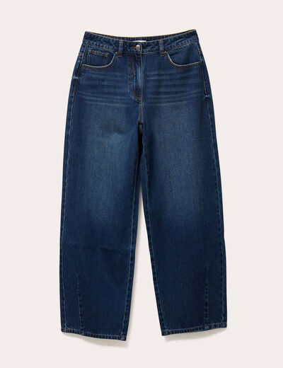 Jeans baggy taille haute denim stone femme