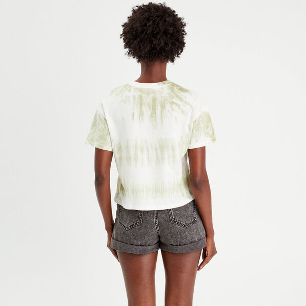 T-shirt manches courtes vert kaki femme