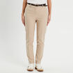 Pantalon cigarette ceinturé taupe femme