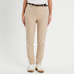 pantalon cigarette ceinture taupe femme Pantalon cigarette ceinturé taupe femme