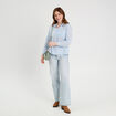 Chemise brod&eacute;e manches longues blanc femme
