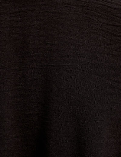 Robe trapèze manches dentelle noir femme