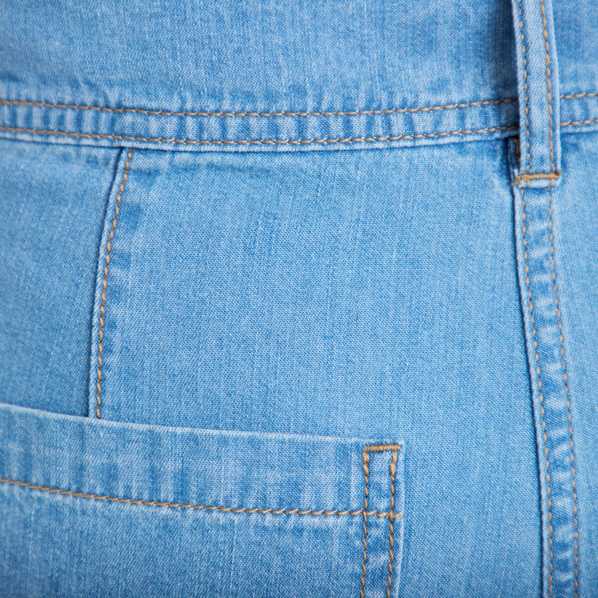 Jean wide leg taille standard denim bleach femme