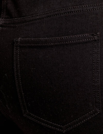 Pantacourt capri denim noir femme