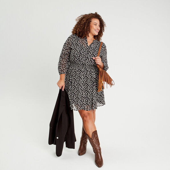 robe evasee manches 34 noir femme Robe évasée manches 3/4 noir femme